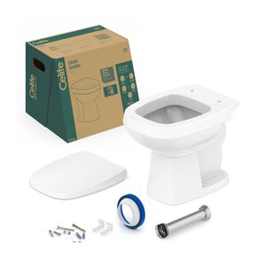 Conjunto Vaso Sanitário Convencional com Assento Softclose City Branco Celite Conjunto Vaso Sanitário Convencional com Assento Softclose City Branco Celite